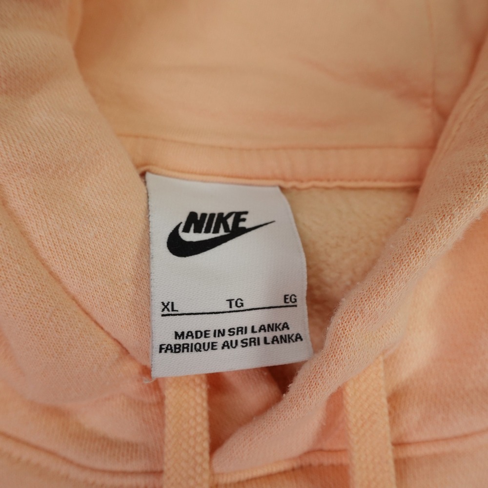 Nike‎ Hoodie Mens XL Peach Sportswear Club Fleece Pullover Sweatshirt - Picture 5 of 12